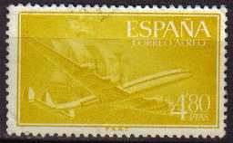 ESPAÑA 1955 1171 Sello Super Constellation y Nao Santa Maria Usado Espana Spain Espagne Spagna Spanje Spanien 